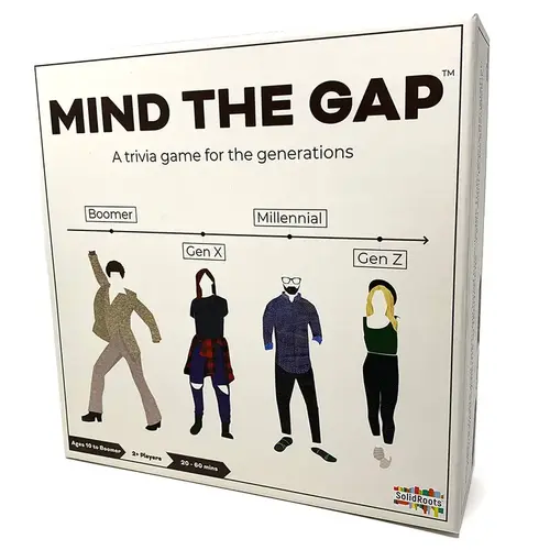 Generational Trivia Board Game Mind The Gap Cardboard