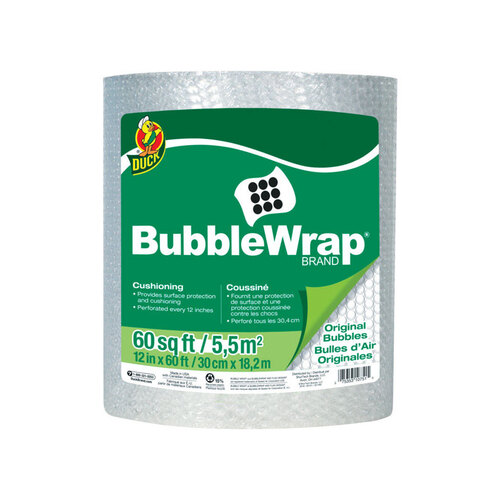 Bubble Wrap 12" W X 60 ft. L Clear