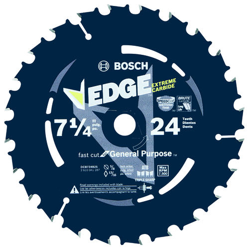 Circular Saw Blade 7-1/4" D X 5/8 S Carbide 24 teeth - pack of 25