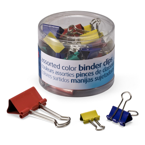 Officemate 31026 Binder Clips Assorted Size Assorted Color Assorted Color