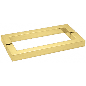 Polished Brass "SQ" Style 18" Back-to-Back Towel Bar