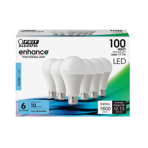 LED Bulb Enhance A21 E26 (Medium) Daylight 100 Watt Equivalence Daylight