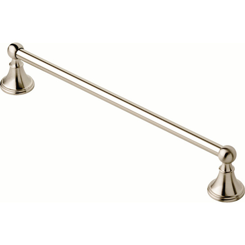 Towel Bar Crestfield Satin Nickel 18" L Die Cast Zinc Satin Nickel