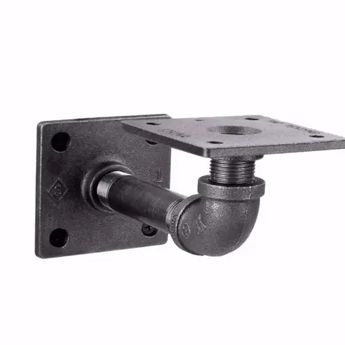 Bracket Black Steel Shelf 6" L Black