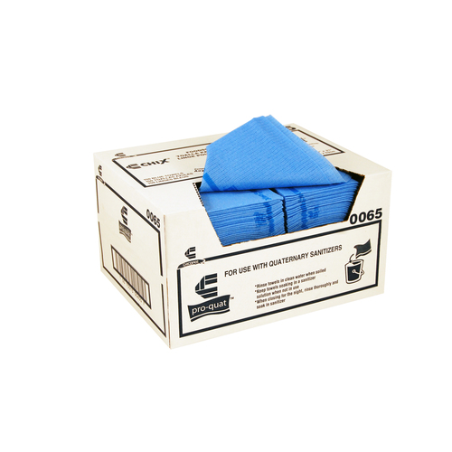 CHICOPEE 0065 Chicopee Chix(R) Pro-Quat w/ Microban Medium Duty Blue w/ Blue Print 13x21 Quat Sanitizer Compatible