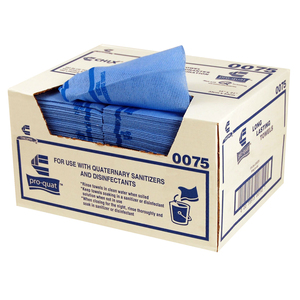 CHIX 0075 0075 Chix(R) Pro-Quat Foodservice Towel W/ microban Blue w/ blue print med-hvy duty 13x21