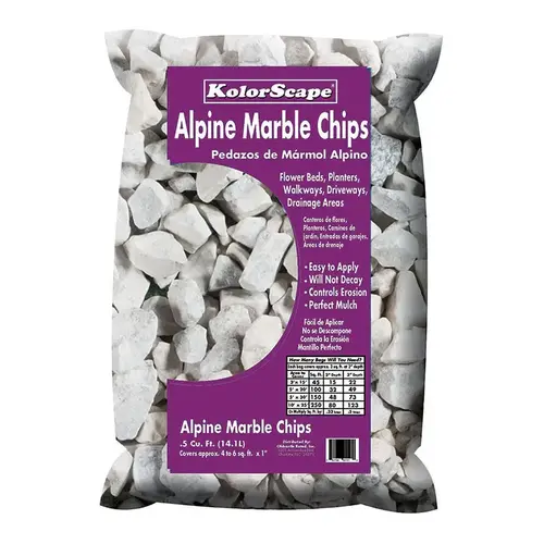 KolorScape 40200450 0.5 Cu. Ft. Decorative Landscape Marble Rock White