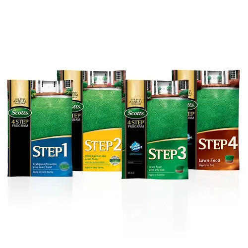 Lawn Fertilizer 4 Step Annual Program For All Grasses 15000 sq ft