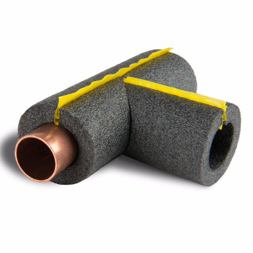 Tee Pipe Insulation Tundra Self Sealing 3/4" S X 1/2" L Polyethylene Foam Black - pack of 12