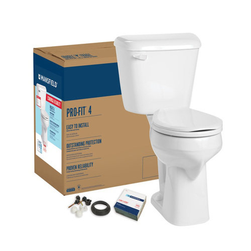 Mansfield 4117CTK Complete Toilet Pro-Fit 4 ADA Compliant 1.28 gal White Round White