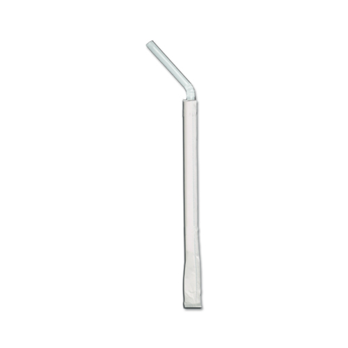 D & W FINE PACK DSFW4-400WH STRAW FLEXIBLE 7.75 INCH WHITE