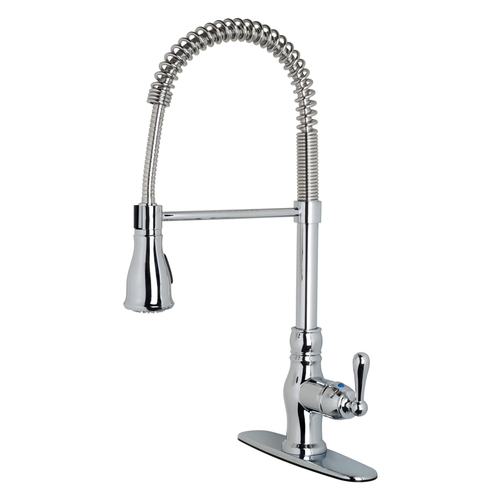 Ultra Faucets UF17100 Pull-Down Kitchen Faucet Prime One Handle Chrome Chrome