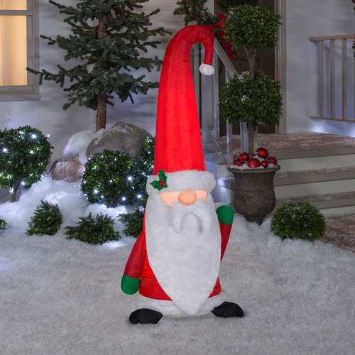 Inflatable Airblown LED Gnome Santa 5 ft.