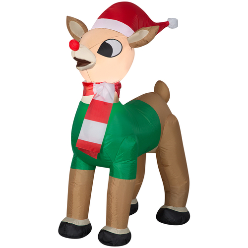 Inflatable Rudolph 42" Rudolf in Green Outfit