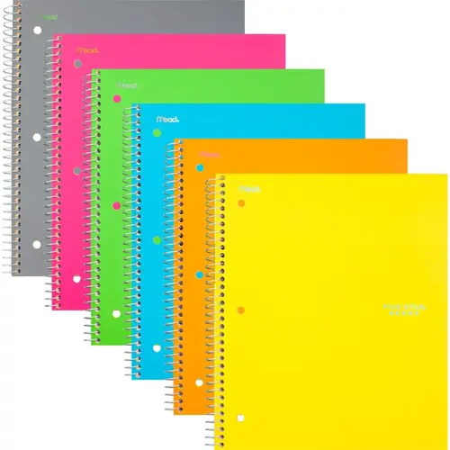 Notebook 8.5" W X 11" L Spiral Assorted