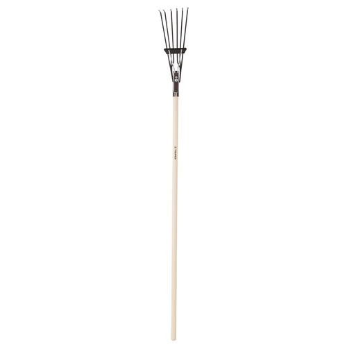 Shrub Rake 58" 6 Tine Steel Wood Handle