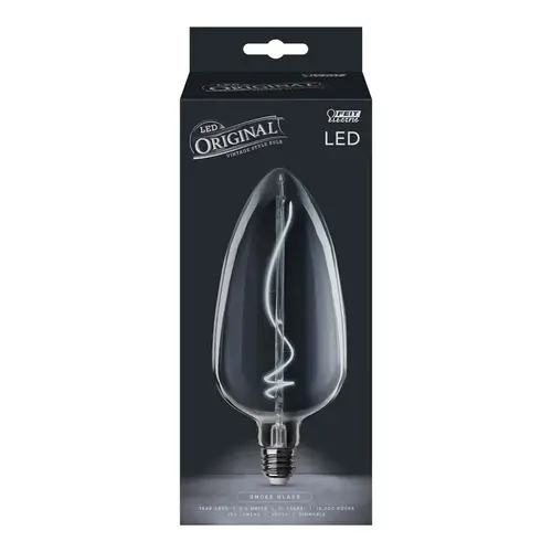 Filament LED Bulb Tear Drop E26 (Medium) Smoke Daylight 60 W Smoke