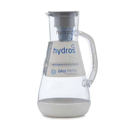Hydros 8 Cups Gray Water Filtration Pitcher