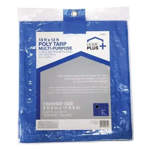 Tarp 10 ft. W X 12 ft. L Light Duty Polyethylene Blue Blue