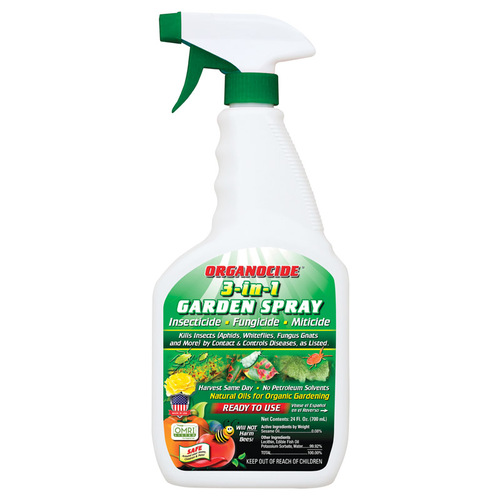 Insect, Disease & Mite Control 3-in-1 Garden Spray Organic Liquid 24 oz