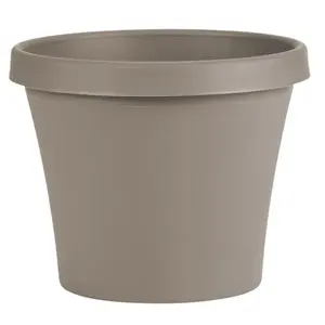Bloem Terrapot 10.7 in. H Resin Traditional Planter Pebble Stone