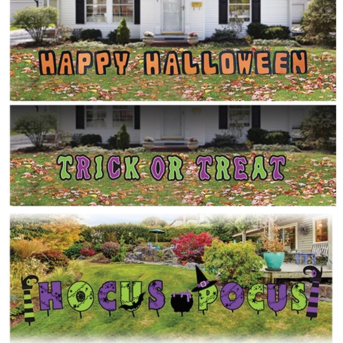 Halloween Decor Yard Sign - pack of 12