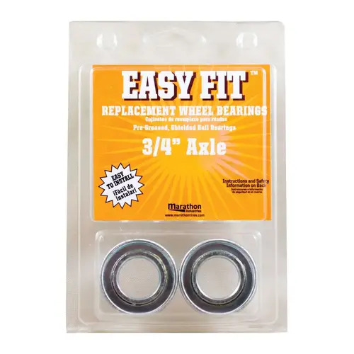 MARATHON 60010 Wheel Bearings Easy Fit 500 lb. cap. Steel Pair