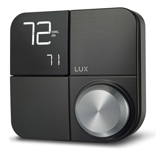 LUX KN-S-MG1-B04 Smart Thermostat Kono Built In WiFi Heating and Cooling Dial Black