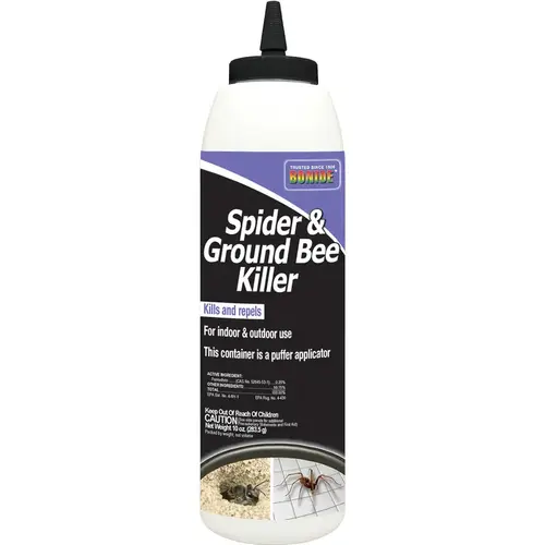 Bonide 4684 B70 Spider and Ground Bee Killer, Solid, Indoor, Outdoor, 10 oz Container White