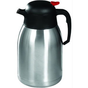WINCO CF-2.0 2 LITER CARAFE STAINLESS STEEL PUSH BUTTON