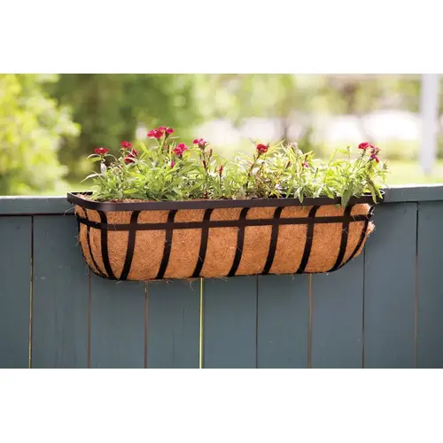 Deck Planter Steel Black Black