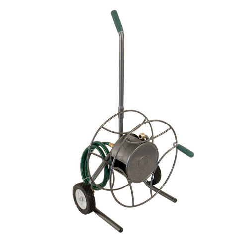 Lewis HTC1 Hose Reel 100 ft. Silver Wall Mounted Silver
