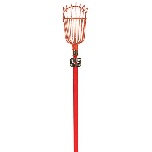 Fruit Picker 96" Steel Fiberglass Handle Red