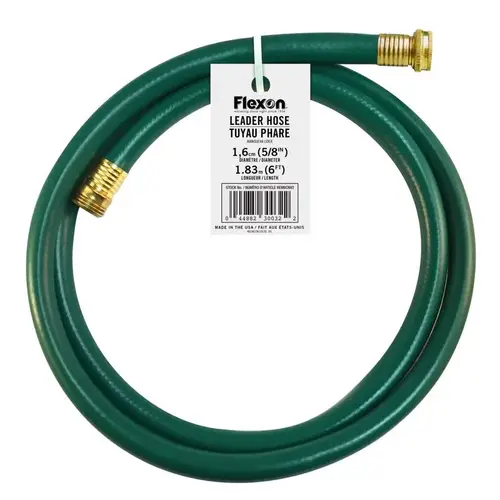 Leader Hose 5/8" D X 6 ft. L Light Duty Green Green