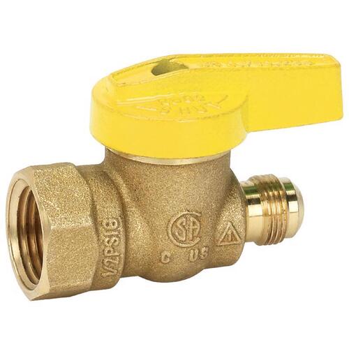 Gas Ball Valve 1/2" Brass Flare x FIP