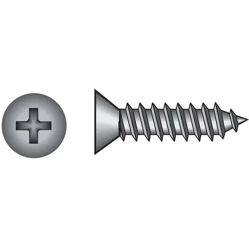 Sheet Metal Screws No. 6 S X 3/8" L Phillips Flat Head 100 Zinc-Plated