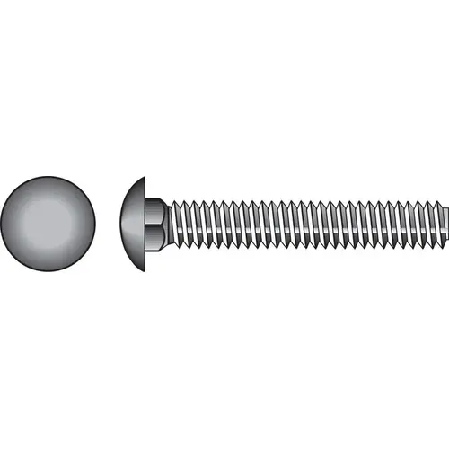 Carriage Bolt 1/2" X 6-1/2" L Zinc-Plated Steel Zinc-Plated