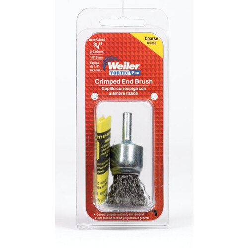 Weiler 28962 Wire Wheel Brush Vortec Pro 3/4" Crimped Carbon Steel 22000 rpm