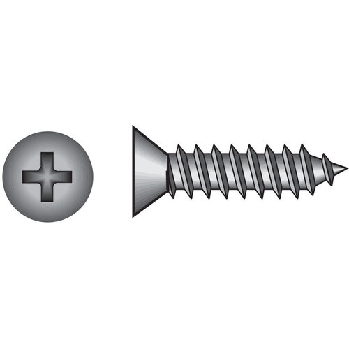 Sheet Metal Screws No. 4 S X 3/4" L Phillips Flat Head 100 Zinc-Plated