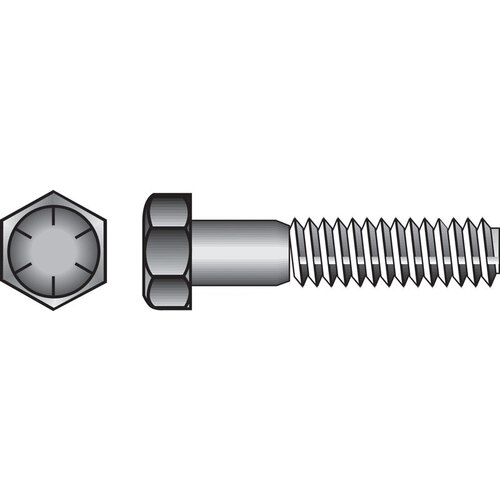 Hex Head Cap Screw 9/16" D X 1-1/2" L Heat Treated Steel Heat Treated