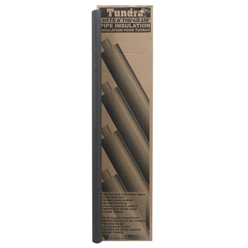 Tundra PC34158UWTU2-XCP14 Pipe Insulation 1-1/2" S X 6 ft. L Polyethylene Foam Black - pack of 14