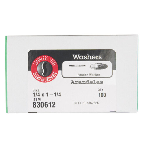 Fender Washer Stainless Steel 1/4"