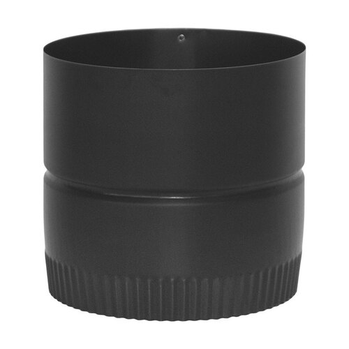 Stove Pipe Adapter 6" D Steel Black