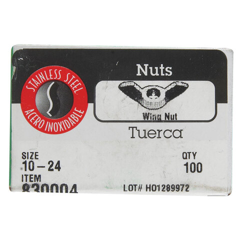 Hillman 0830004 Wing Nut 10" Cold Stainless Steel USS Cold