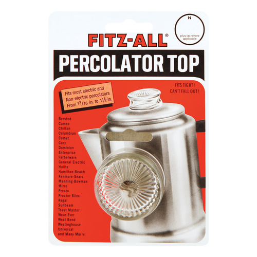 Fitz-All 55700 Replacement Percolator Top Glass Clear Clear