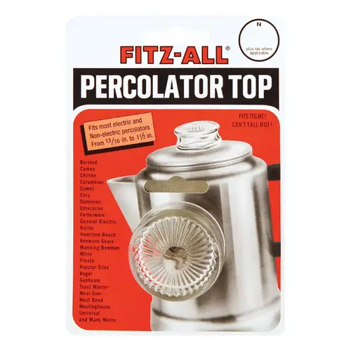 Replacement Percolator Top Glass Clear Clear