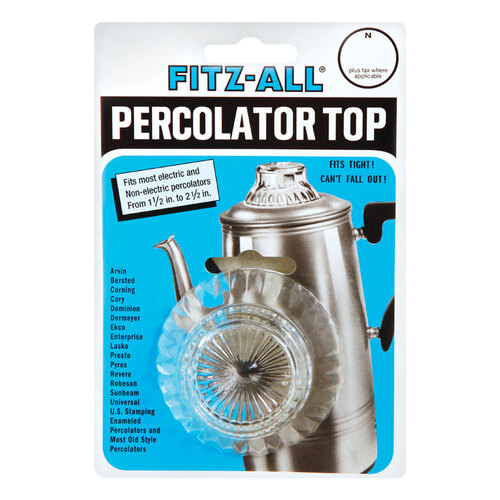 Fitz-All 55701 Replacement Percolator Top Glass Clear Clear