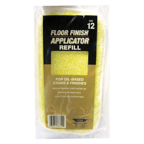 Ettore 33312 Refill Pad 12" L Floor Applicator Microfiber Yellow
