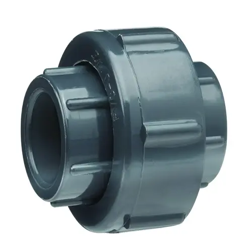 1-1/2 in. PVC Slip Joint x Slip Joint Union Gray