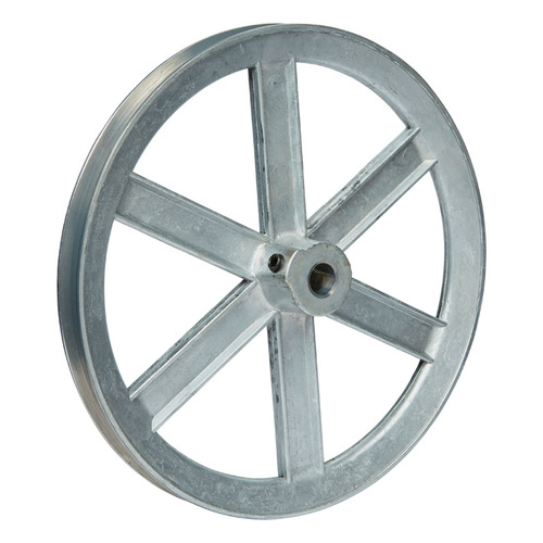 Single V Grooved Pulley 8" Deep x 1/2" Thick, Zinc